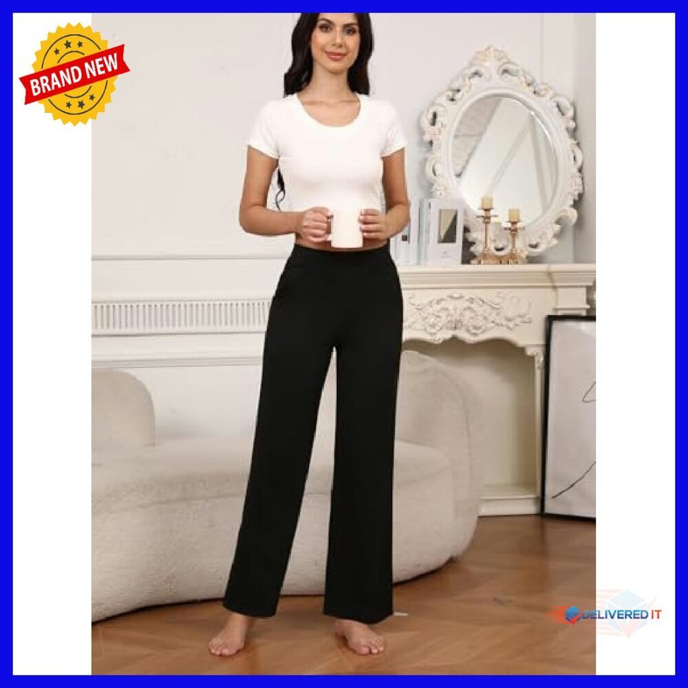 Petite Sweatpants 3 Pack Wide Leg Lounge Pants with Pockets XS-XL - Picture 5 of 7